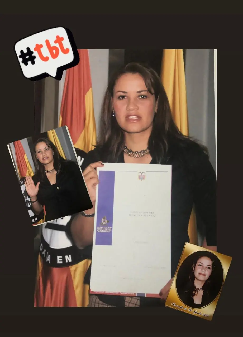 Johana Montoya en un camino representando su historia personal